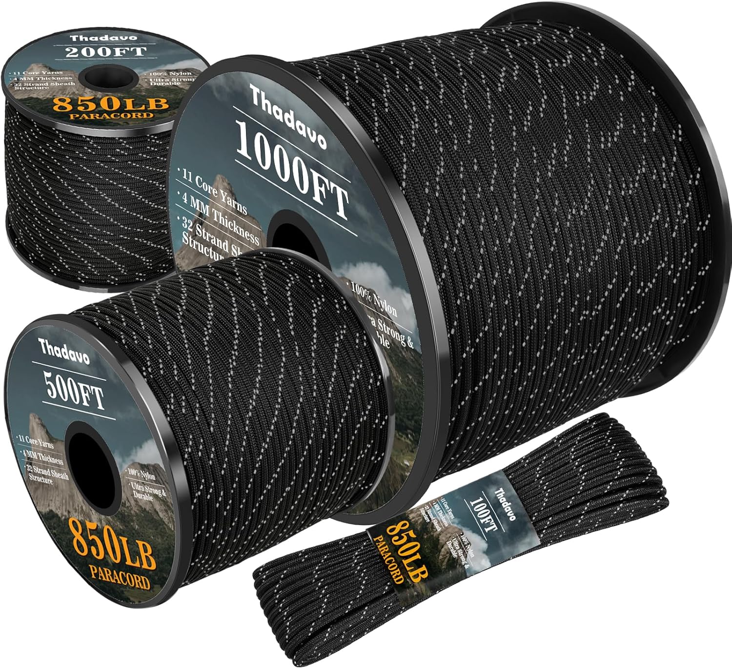 850lb Reflective Paracord Rope - Para Cord 1000Ft review and price