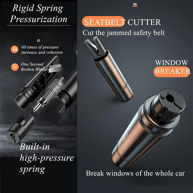 New 2 In 1 Car Safety Hammer E - Rescue Rope Throw review and price