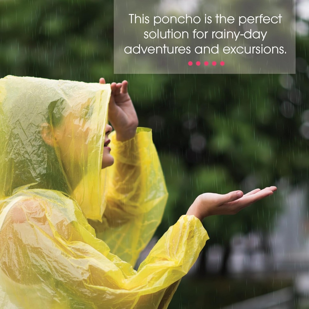 Disposable Yellow Rain Ponchos - Emergency Poncho Rain review and price