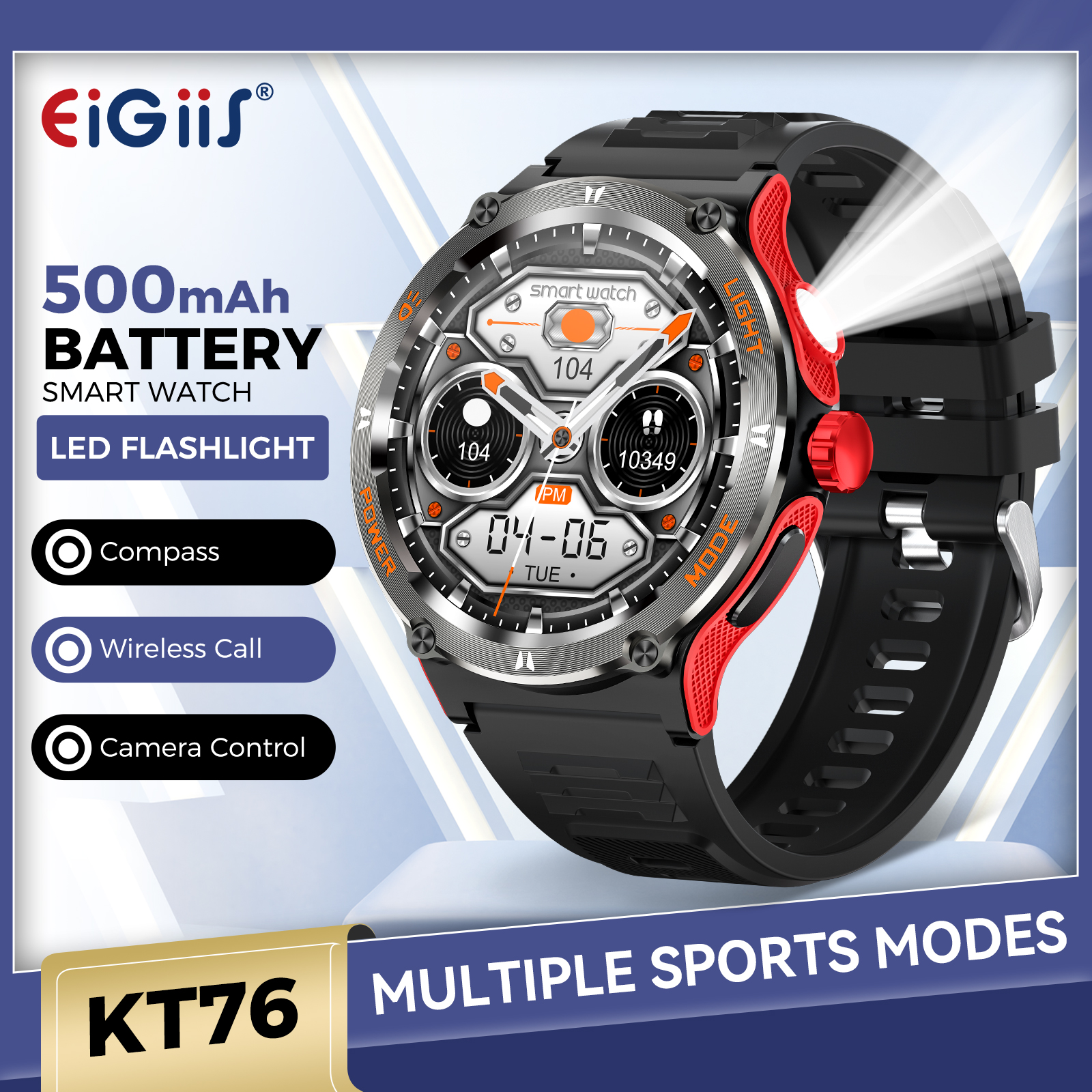 EIGIIS Smart Watch 3ATM Waterp - Compass Lensatic review and price