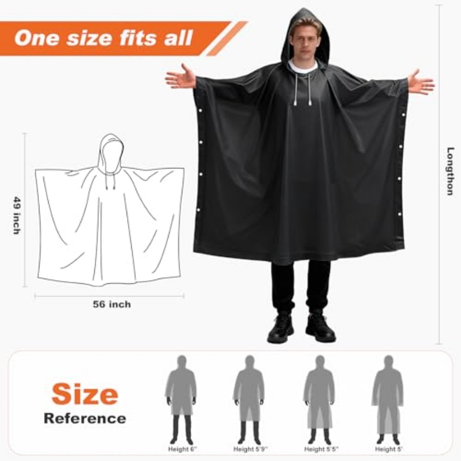 8 Pack Hooded Rain Ponchos for - Emergency Poncho Rain review and price