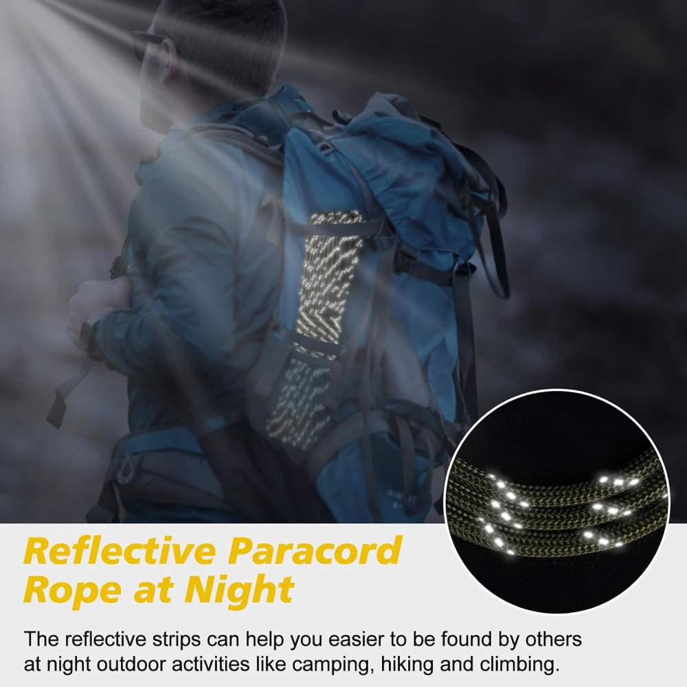 Reflective Paracord 1000lb, 50 - Para Cord 1000Ft review and price