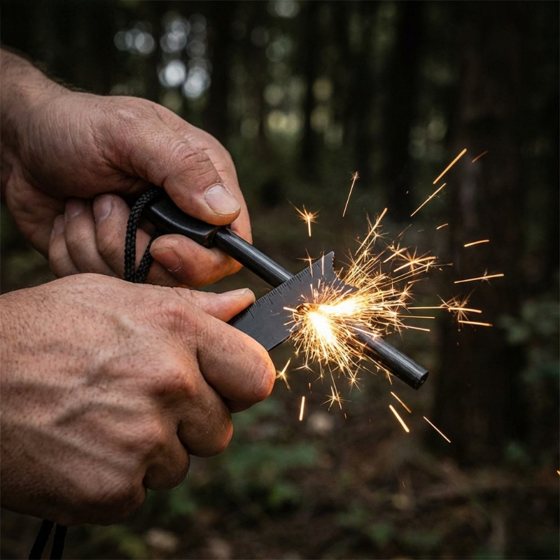 Multi-Function Wooden Handle M - Magnesium Fire Starter review and price