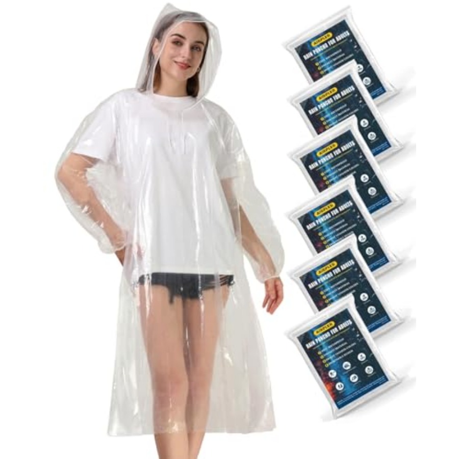 Disposable Rain Ponchos for Ad - Emergency Poncho Rain review and price