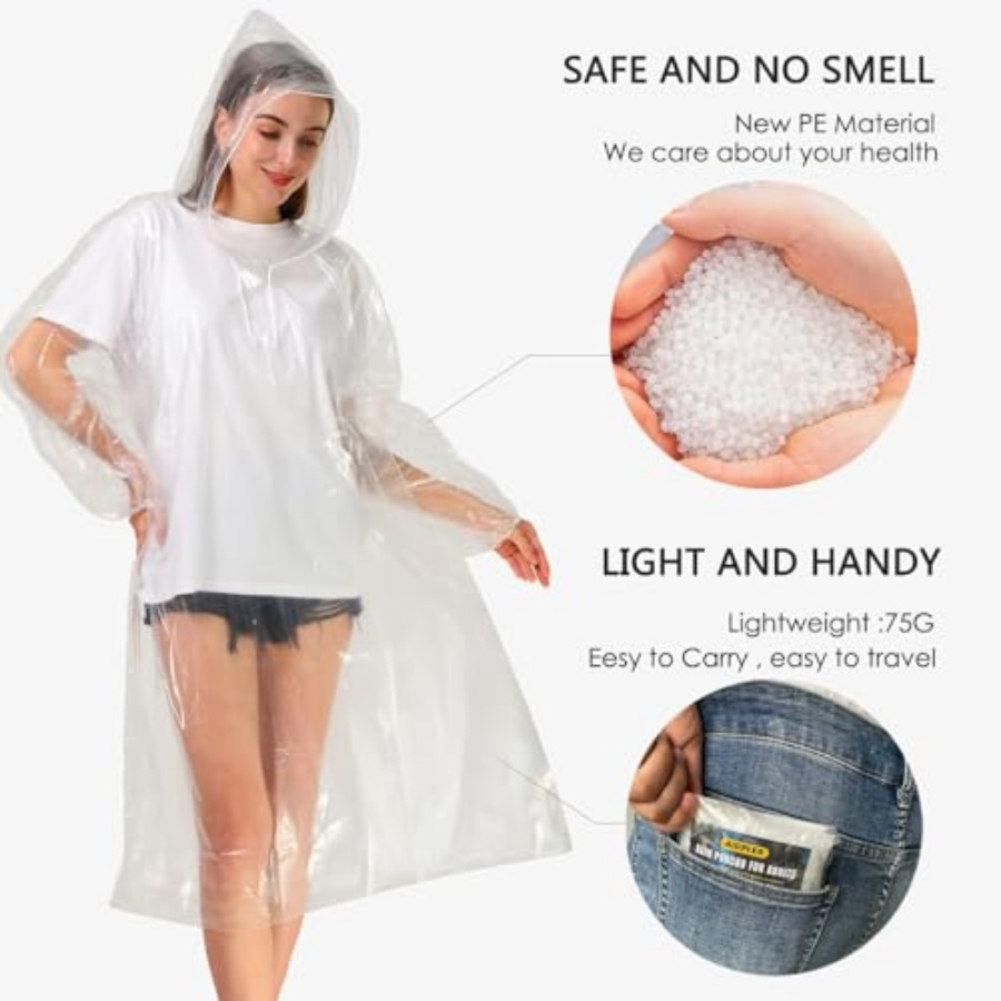Disposable Rain Ponchos for Ad - Emergency Poncho Rain review and price