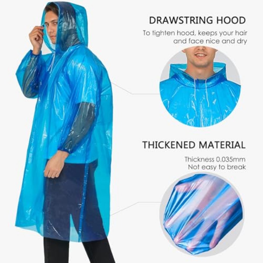 Disposable Rain Ponchos for Ad - Emergency Poncho Rain review and price