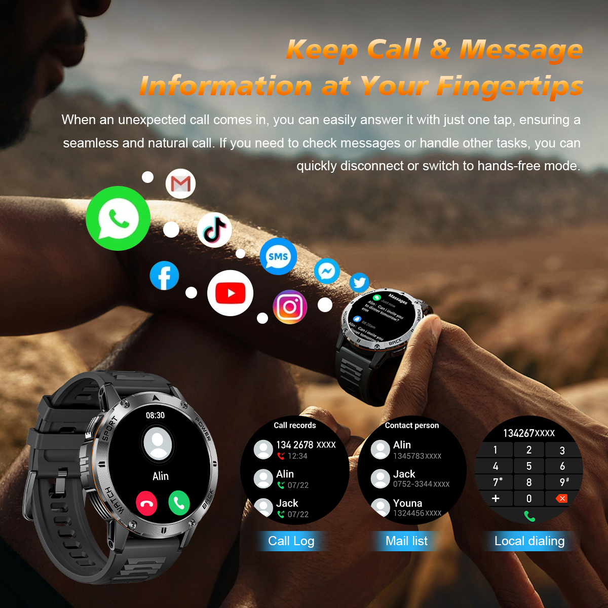 DAORKOW 2026New Smart Watch Wi - Compass Lensatic review and price