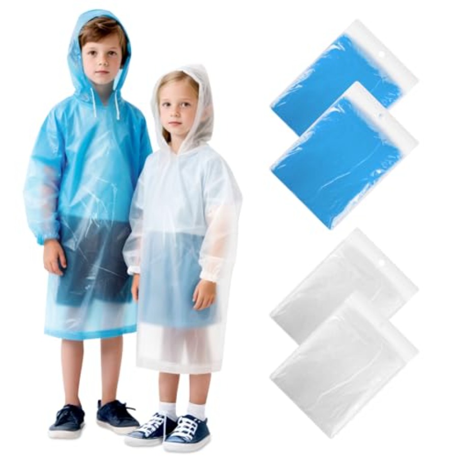 GAOHUI 4/6 Pack Disposable Rai - Emergency Poncho Rain review and price