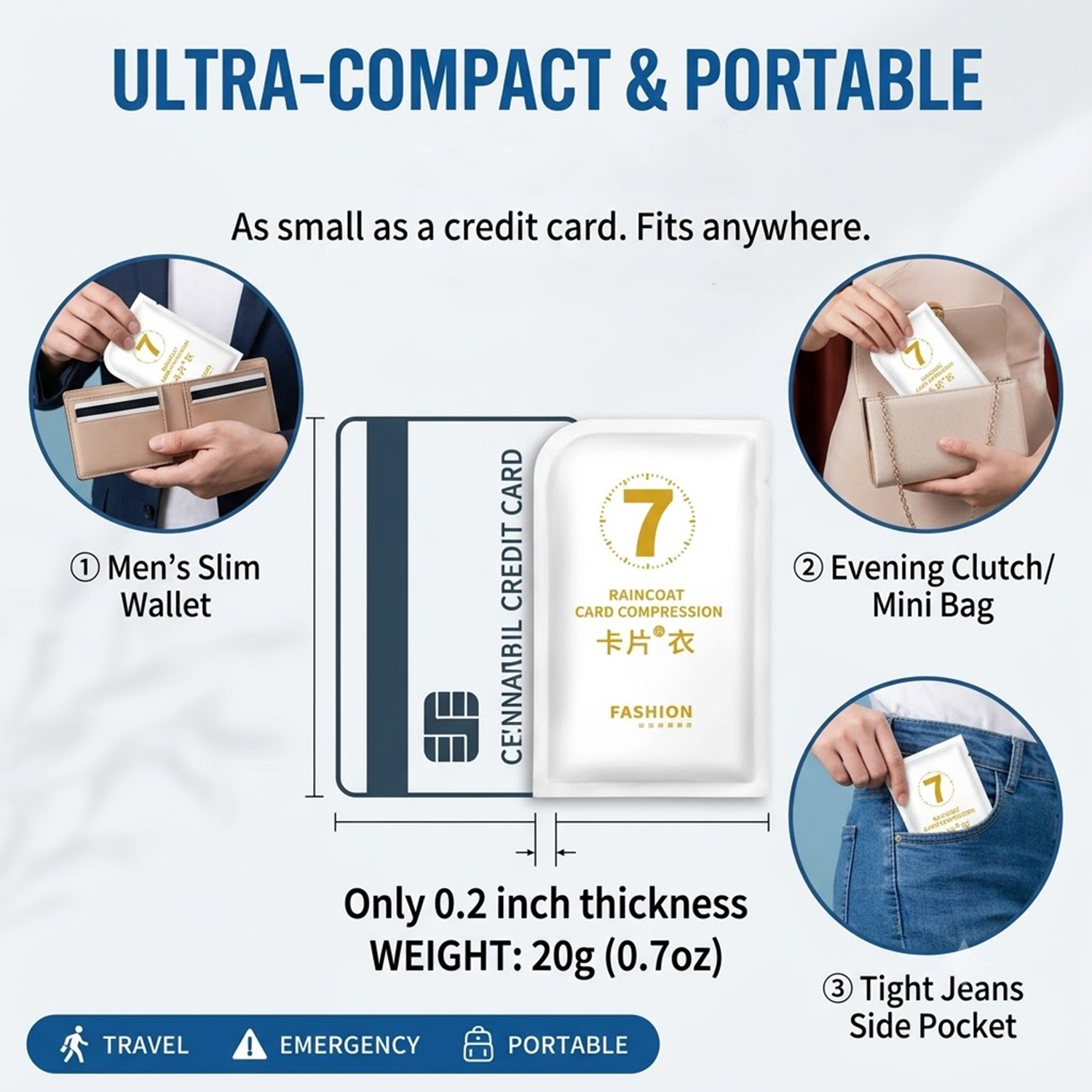 Unisex Portable Card Disposabl - Emergency Poncho Rain review and price