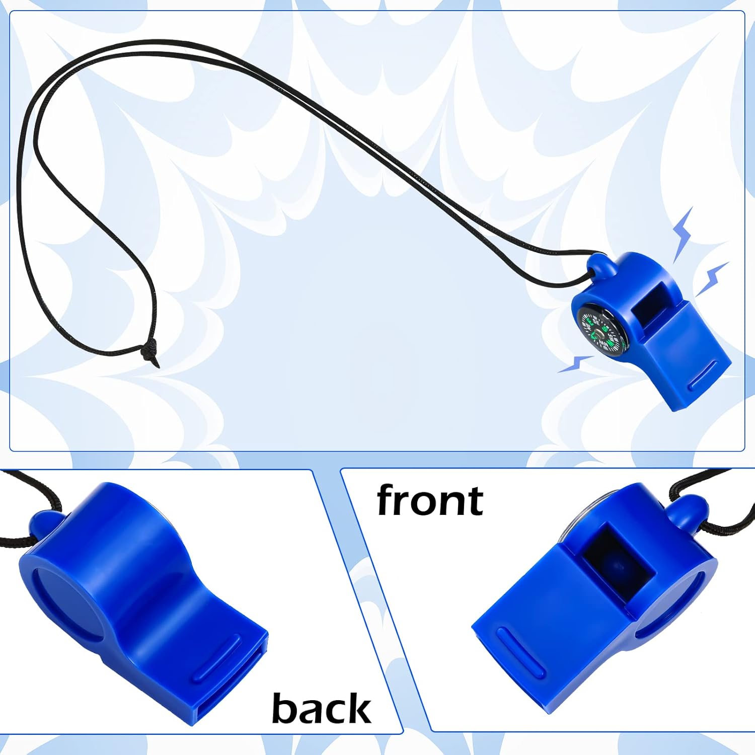 7 Pack 2-in-1 Whistle Compass  - Emergency Whistle Loud review and price