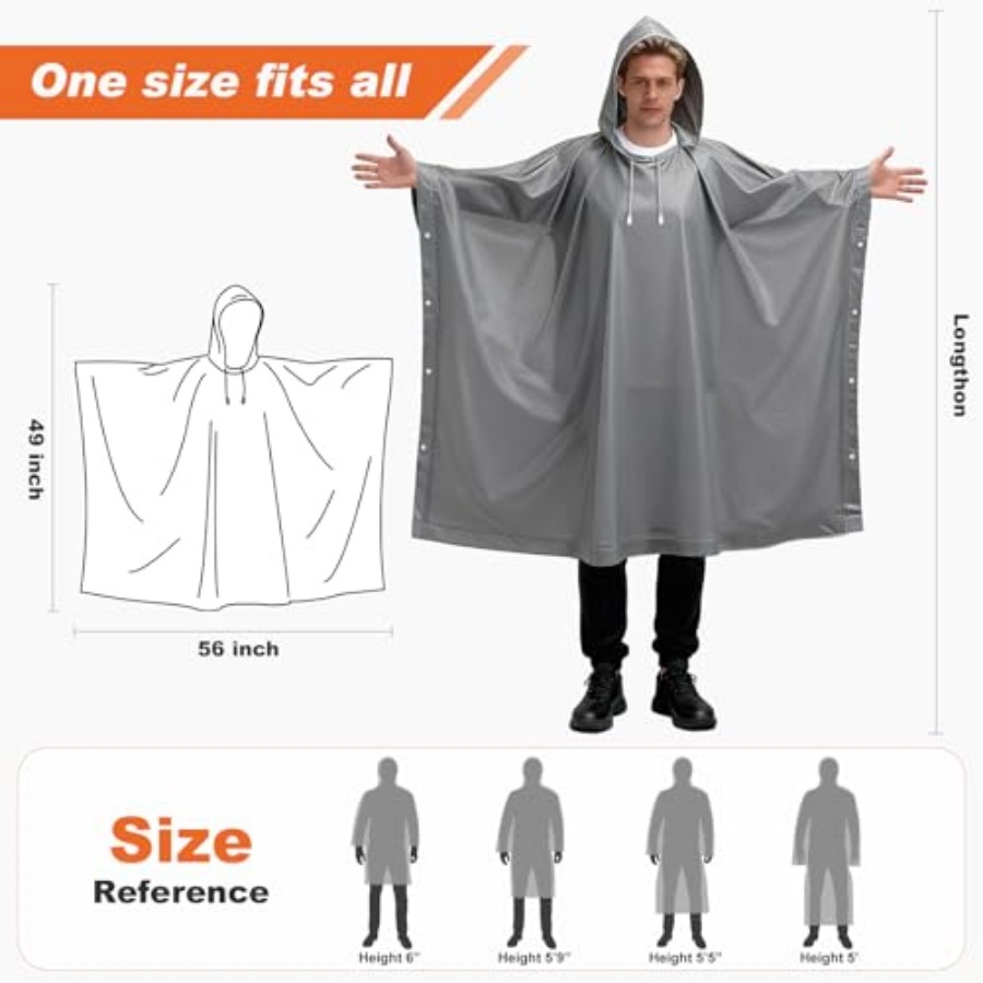 8 Pack Hooded Rain Ponchos for - Emergency Poncho Rain review and price