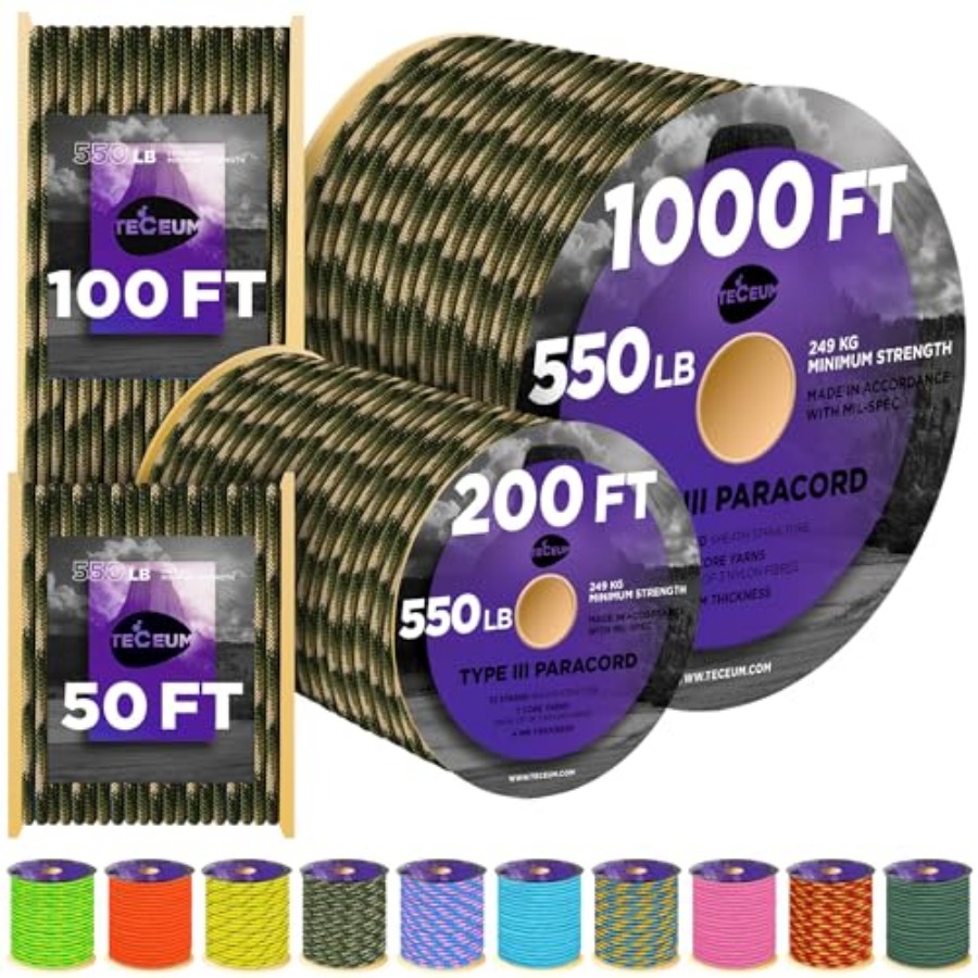 Reflective Paracord Rope 1000  - Para Cord 1000Ft review and price