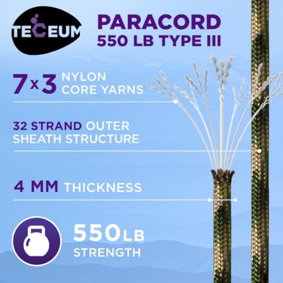 Reflective Paracord Rope 1000  - Para Cord 1000Ft review and price
