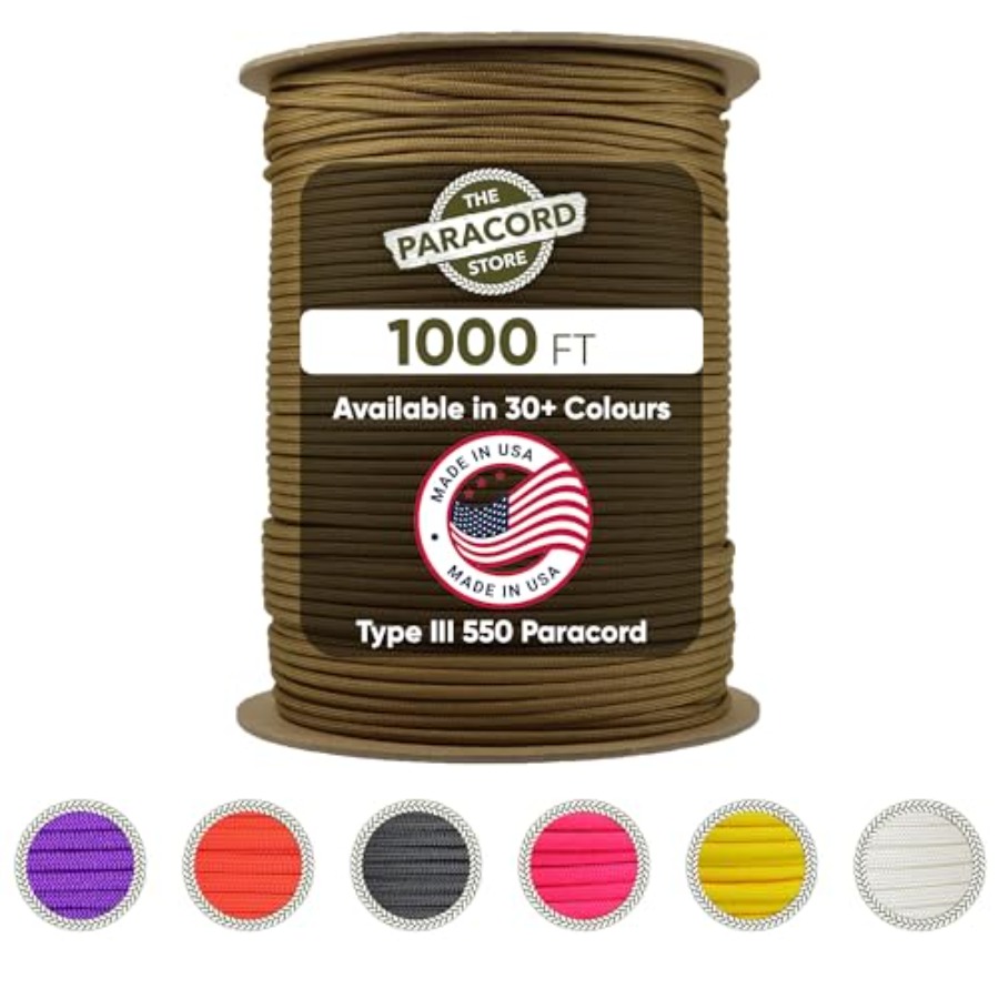 Type III 550 Paracord - 1000 F - Para Cord 1000Ft review and price