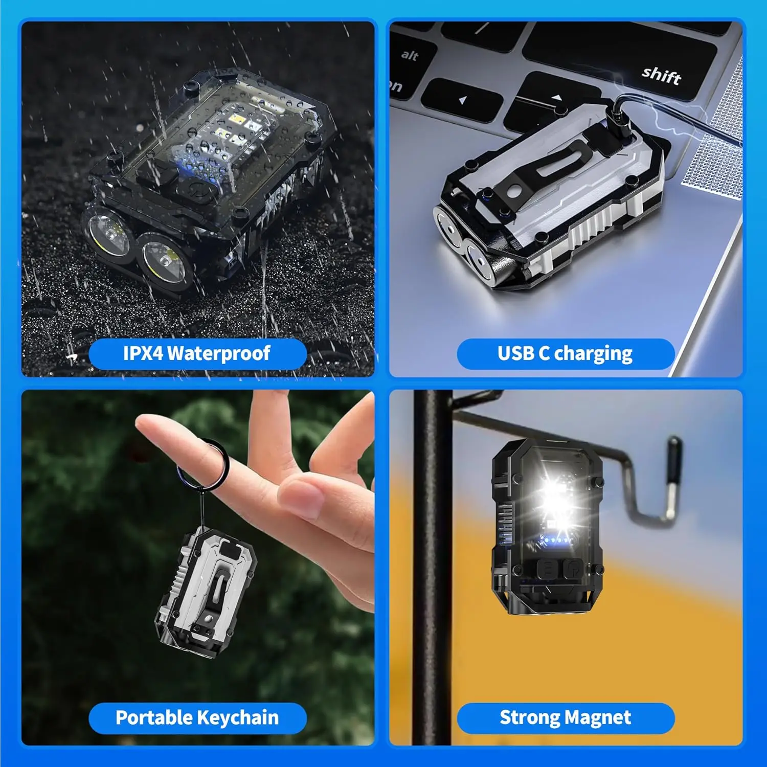 Mini COB Keychain Flashlight,C - Fishing Kit Compact review and price