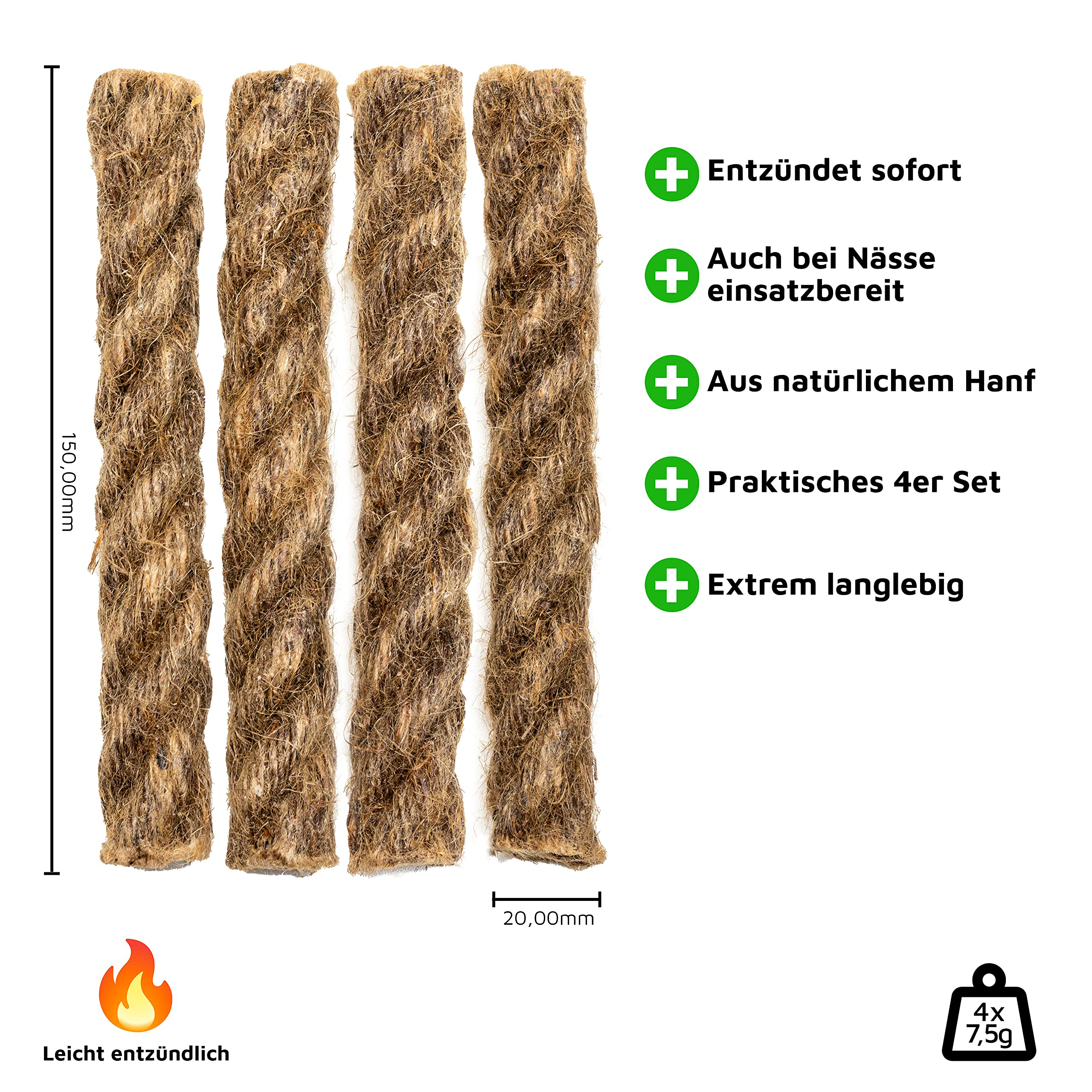 Tinder Rope Natural Tinder Fir - Fire Starting Kit review and price
