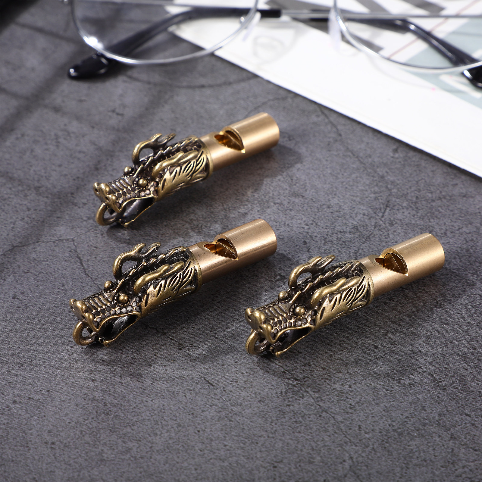 3Pcs Chinese Dragon Brass Whis - Emergency Whistle Loud review and price