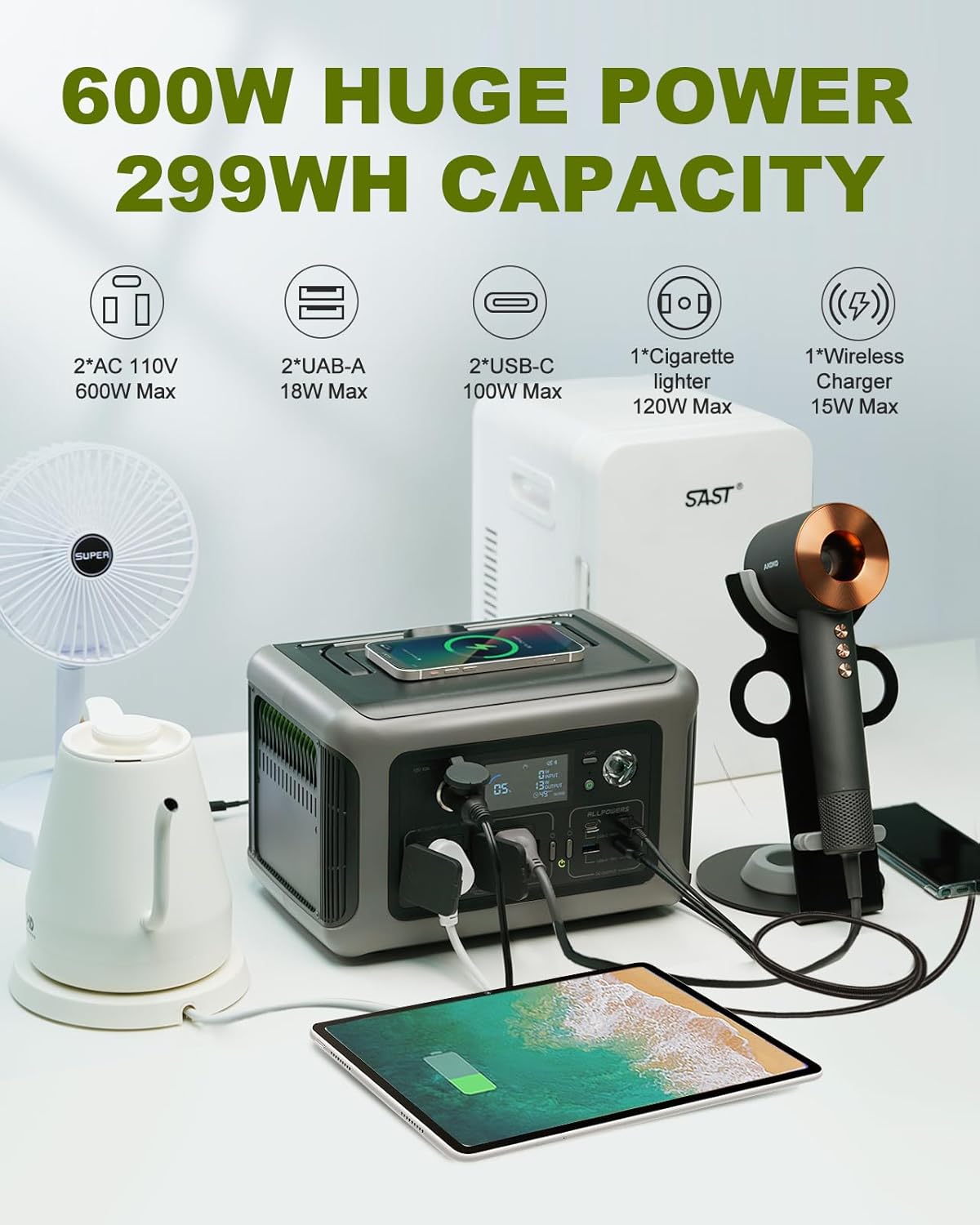 ALLPOWERS R600 299Wh 600W LiFe - Solar Emergency Charger review and price