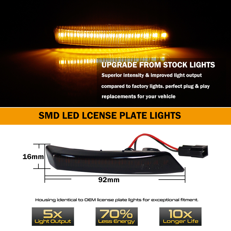 2x Dynamic Side Mirror Lamp Fo - Signal Panel Orange review and price